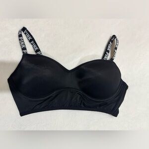 PINK‎ Victoria's Secret Black Strappy Sports Bra Size Large